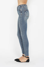 Load image into Gallery viewer, Judy Blue Tummy Control Vintage Wash Hem Destroy Skinny Jeans
