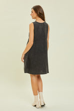 Load image into Gallery viewer, Texture V-Neck Sleeveless Flare Mini Dress
