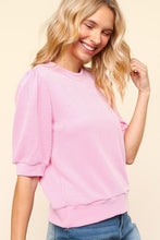 Load image into Gallery viewer, Wavy Rib Half Sleeve Knit Top
