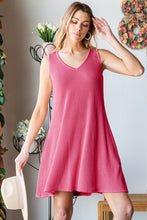 Load image into Gallery viewer, V-Neck Ribbed Mini Tank Dress
