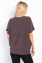 Load image into Gallery viewer, Lurex Center Elastic Cinched Knit Top
