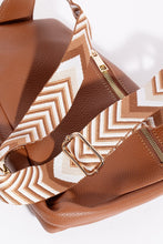 Load image into Gallery viewer, PU Leather Chevron Strap Crossbody Bag
