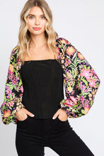 Load image into Gallery viewer, Floral Balloon Sleeve Blouse
