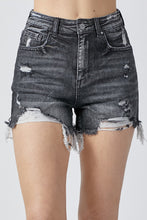 Load image into Gallery viewer, RISEN High Rise Distressed Denim Shorts
