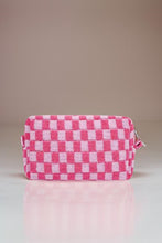 Load image into Gallery viewer, Checkered Pattern Knitted Cosmetic Pouch
