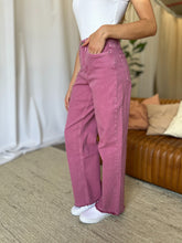 Load image into Gallery viewer, High Rise Garment Dye Wide Leg  Jeans
