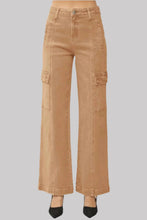 Load image into Gallery viewer, RISEN High Rise Wide Leg Cargo Jeans
