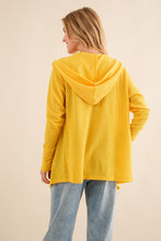 Load image into Gallery viewer, Thermal Hooded Open Front Cardigan with Pockets
