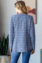 Load image into Gallery viewer, Houndstooth Tweed Open Front Blazer
