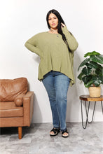 Load image into Gallery viewer, Oversized Super Soft Rib Layering Top with a Sharkbite Hem and Round Neck
