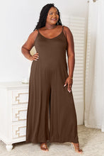 Load image into Gallery viewer, Soft Rayon Spaghetti Strap Tied Wide Leg Jumpsuit
