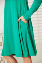 Load image into Gallery viewer, Long Sleeve Flare Dress with Pockets
