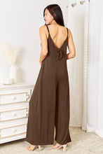 Load image into Gallery viewer, Soft Rayon Spaghetti Strap Tied Wide Leg Jumpsuit
