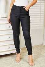 Load image into Gallery viewer, Kancan High Rise Black Coated Ankle Skinny Jeans
