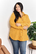 Load image into Gallery viewer, Oversized Corduroy  Button-Down Tunic Shirt with Bust Pocket
