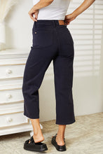 Load image into Gallery viewer, Judy Blue High Waist Tummy Control Garment Dyed Wide Cropped Jeans
