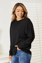 Load image into Gallery viewer, Seam Detail Round Neck Long Sleeve Top
