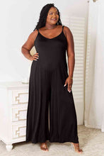 Load image into Gallery viewer, Soft Rayon Spaghetti Strap Tied Wide Leg Jumpsuit
