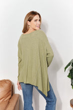 Load image into Gallery viewer, Oversized Super Soft Rib Layering Top with a Sharkbite Hem and Round Neck
