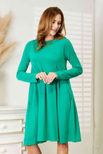 Load image into Gallery viewer, Long Sleeve Flare Dress with Pockets
