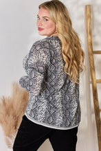 Load image into Gallery viewer, Snakeskin V-Neck Long Sleeve Top
