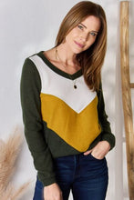 Load image into Gallery viewer, Colorblock V-Neck Blouse
