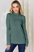 Load image into Gallery viewer, Ribbed Mock Neck Long Sleeve T-Shirt
