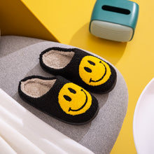 Load image into Gallery viewer, Smiley Face Slippers - Black
