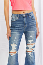 Load image into Gallery viewer, RISEN Hazel High Rise Distressed Flare Jeans
