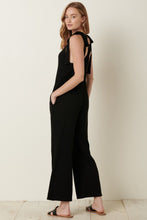 Load image into Gallery viewer, Rib Knit V-Neck Cross Back Jumpsuit
