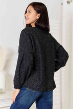 Load image into Gallery viewer, Boat Neck Glitter Long Sleeve Top
