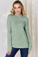 Load image into Gallery viewer, Ribbed Mock Neck Long Sleeve T-Shirt
