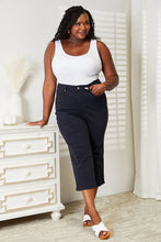 Load image into Gallery viewer, Judy Blue High Waist Tummy Control Garment Dyed Wide Cropped Jeans
