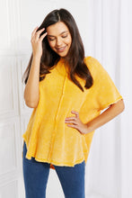 Load image into Gallery viewer, Start Small Washed Waffle Knit Top in Yellow Gold
