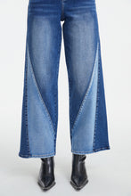 Load image into Gallery viewer, BAYEAS High Waist Two-Tones Patched Wide Leg Jeans
