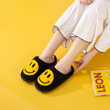 Load image into Gallery viewer, Smiley Face Slippers - Black
