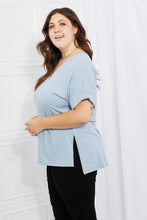 Load image into Gallery viewer, Simply Comfy V-Neck Loose Fit Shirt in Blue
