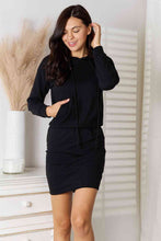 Load image into Gallery viewer, Drawstring Long Sleeve Hooded Dress
