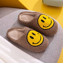 Load image into Gallery viewer, Smiley Face Slippers - Brown
