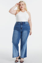 Load image into Gallery viewer, BAYEAS High Waist Two-Tones Patched Wide Leg Jeans
