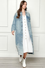 Load image into Gallery viewer, Distressed Raw Hem Pearl Detail Button Up Jacket
