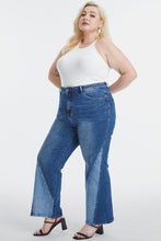 Load image into Gallery viewer, BAYEAS High Waist Two-Tones Patched Wide Leg Jeans
