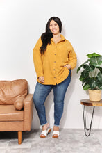 Load image into Gallery viewer, Oversized Corduroy  Button-Down Tunic Shirt with Bust Pocket
