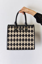 Load image into Gallery viewer, Argyle Pattern PU Leather Handbag
