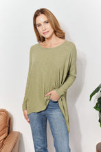 Load image into Gallery viewer, Oversized Super Soft Rib Layering Top with a Sharkbite Hem and Round Neck
