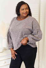 Load image into Gallery viewer, Boat Neck Glitter Long Sleeve Top
