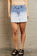 Load image into Gallery viewer, High Waisted Asymmetrical Ombre Mini Skirt
