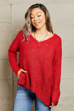 Load image into Gallery viewer, By The Fire Draped Detail Knit Sweater
