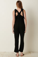 Load image into Gallery viewer, Rib Knit V-Neck Cross Back Jumpsuit
