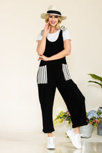 Load image into Gallery viewer, Stripe Contrast Pocket Rib Jumpsuit
